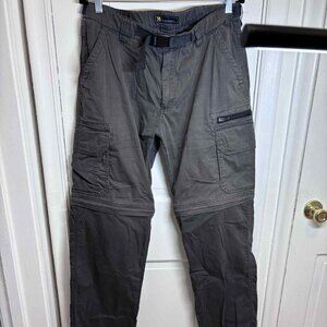 B.C. Clothing Co Convertible Pants Mens Size L(36) x 43 tall Olive Zip Off Leg